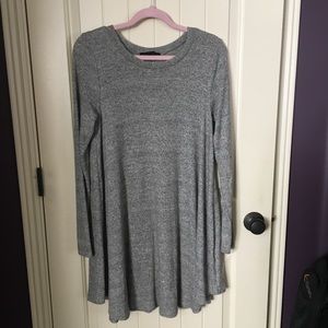 Grey sweater dress